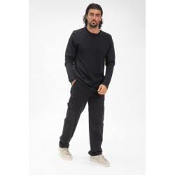 Pull Noir Col Rond