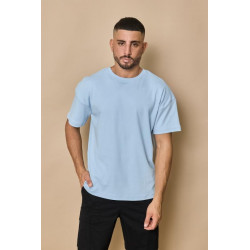 T-shirt Bleu Droit