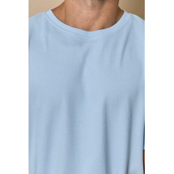 T-shirt Bleu Droit