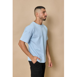 T-shirt Bleu Droit