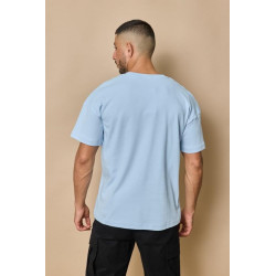 T-shirt Bleu Droit