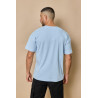 T-shirt Bleu Droit