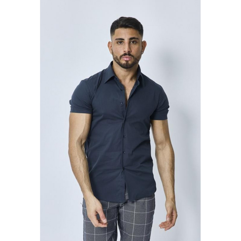 Chemise Manches Courtes Marine