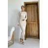 Robe Longue Beige Tressée