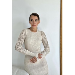 Robe Longue Beige Tressée