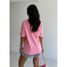 T-Shirt Rose Strass