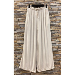 Pantalon Fluide Beige