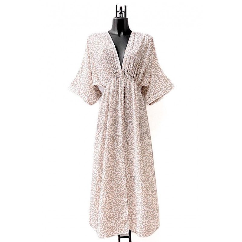 Robe MARIA Léopard Beige